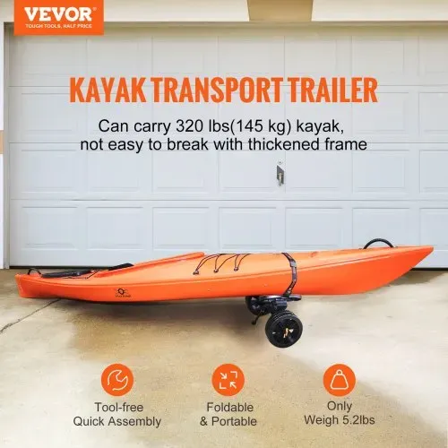 VEVOR Kajakwagen Kanuwagen aus Aluminiumlegierung 655x305x310mm bis 145kg belastbar Doppelgurt-Design Zubehör für Bootswagen Kajak Kanu Transportwagen Trolley Surfwagen Bootstrailer Faltboot VEVOR Kajakwagen Kanuwagen aus Aluminiumlegierung 655x305x310mm bis 145kg belastbar Doppelgurt-Design Zubehör für Bootswagen Kajak Kanu Transportwagen Trolley Surfwagen Bootstrailer Faltboot