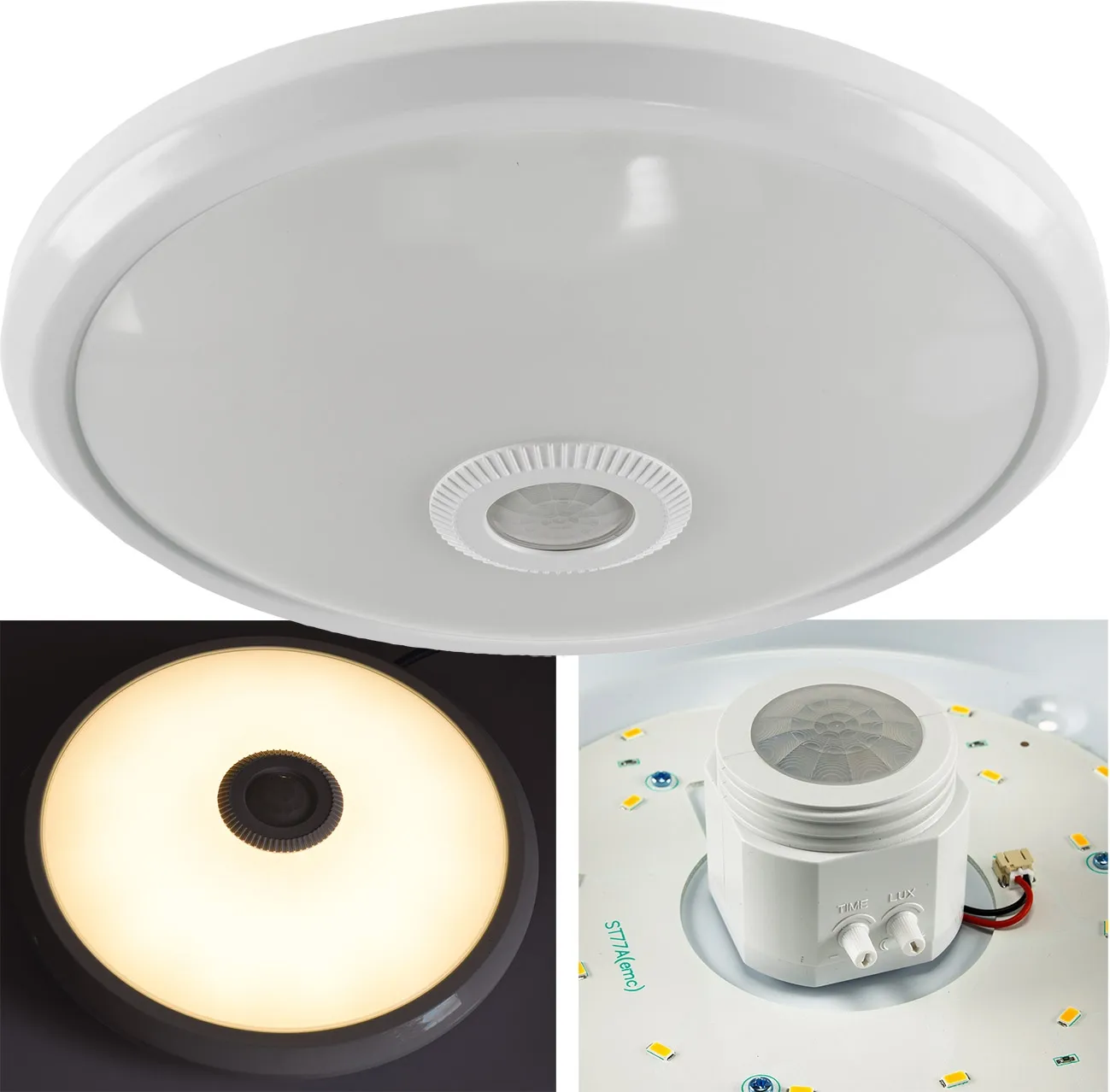 LED Deckenleuchte „TERCEIRA“ 12W, 1060lm, 3000K, PIR-Bewegungsmelder LED Deckenleuchte „TERCEIRA“ 12W, 1060lm, 3000K, PIR-Bewegungsmelder
