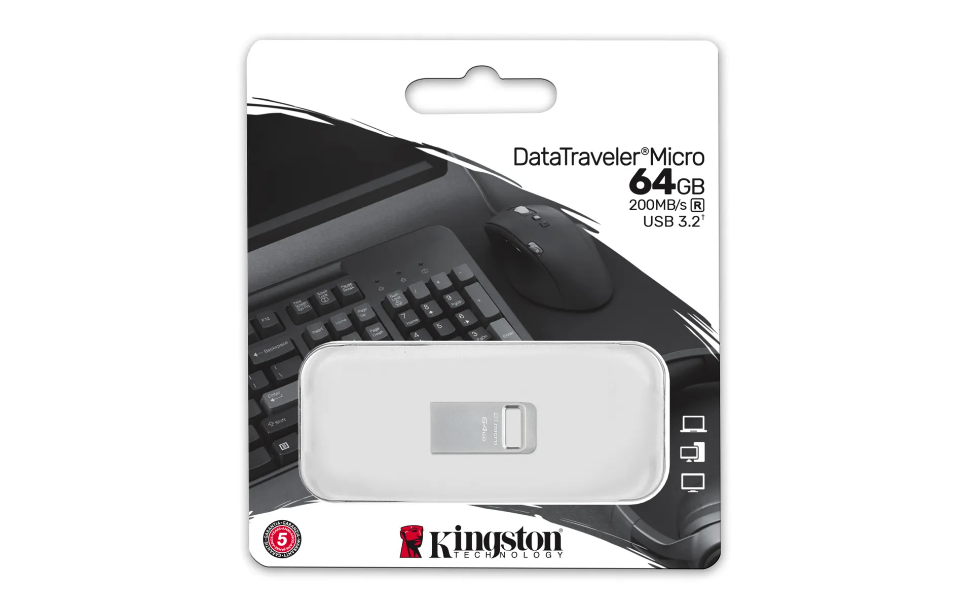 Kingston Technology DataTraveler 64GB Micro 200MB/s Metal USB 3.2 Gen 1 – Bild 4
