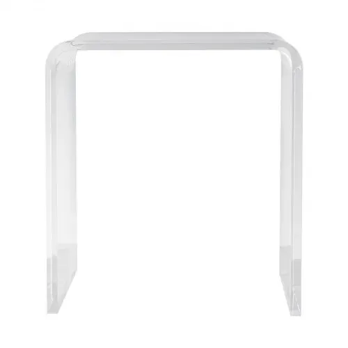 VEVOR Acryl-Beistelltisch 415 x 305 x 460 mm, U-förmiger Acryltisch Beistelltisch, Transparenter Couchtisch für Getränke, Essen, Snacks, Verwendet im Wohnzimmer, Schlafzimmer, Arbeitszimmer usw. – Bild 10