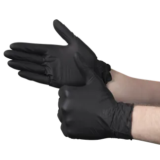 Einweghandschuhe Nitril, 100 Stück, Größe S, schwarz Einweghandschuhe Nitril, 100 Stück, Größe S, schwarz