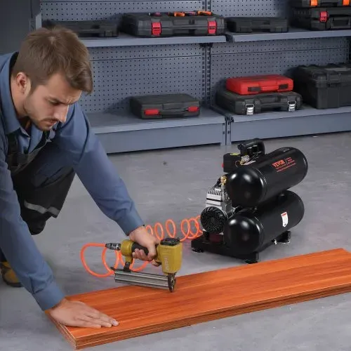 VEVOR-Luftkompressor, 4,6 Gallonen Stahltank, 1 PS 2,0 CFM@90 PSI ölfreier Luftkompressor und max. 120 PSI Druck, 80 dB ultraleiser tragbarer Kompressor, für Autoreparatur, Reifenbefüllung, Spritzlackierung – Bild 7