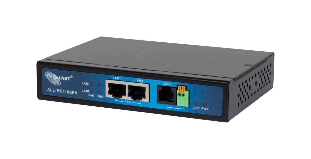 ALLNET ISP Bridge Modem VDSL2 mit Vectoring/Point-to-Point Slave-Modem & 2x PoE IEEE802.3at Ports „unmanaged „ALL-MC116SPV-VDSL2“ ALLNET ISP Bridge Modem VDSL2 mit Vectoring/Point-to-Point Slave-Modem & 2x PoE IEEE802.3at Ports „unmanaged „ALL-MC116SPV-VDSL2“