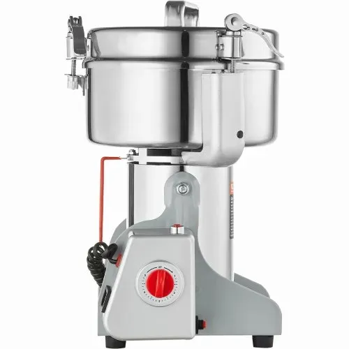 VEVOR elektrische Getreidemühle Hochgeschwindigkeits-Gewürzmühle 2 kg 3400 W, Pulverisiermaschine aus Edelstahl, für trockene Körner Gewürze Müsli Kaffee Mais Pfeffer, Schwenktyp 24 x 23 x 38 cm – Bild 9