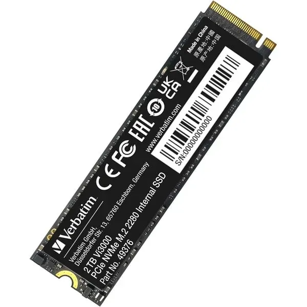 Verbatim Vi3000 2 TB M.2 PCI Express 3.0 NVMe Verbatim Vi3000 2 TB M.2 PCI Express 3.0 NVMe