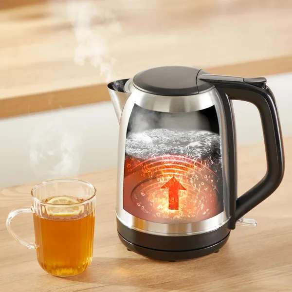Tefal Subito KO5S0DE0 Wasserkocher 1,7 l 2400 W Schwarz, Edelstahl – Bild 8