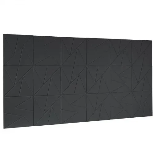 VEVOR 18er-Pack Akustikpaneele mit Selbstklebeband, 300x300x10 mm schalldichte Schaumstoffplatten, Akustik Wandpaneele aus Polyesterfaser, für Zuhause, Studio, Büro, Theater, Schwarz – Bild 8