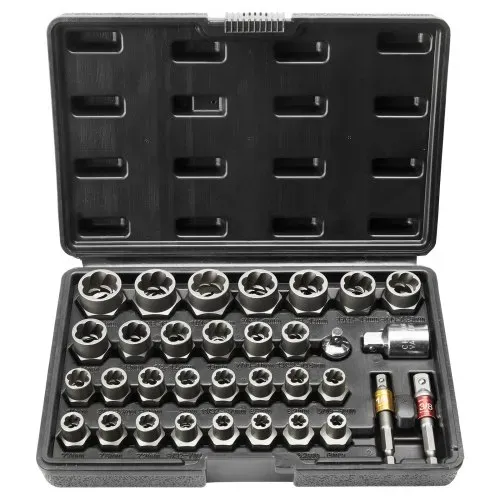 VEVOR Bolzenausdreher-Set, 29-teiliges Bolzen- und Muttern-Entferner-Set, 6mm bis 10mm, 10,3mm bis 19,05mm, Auszieh-Steckschlüsselsatz aus CR-MO-Stahl mit Aufbewahrungskoffer, Mutter zum Entfernen – Bild 9