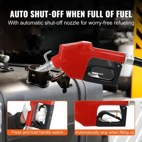 VEVOR Kraftstoff-Transferpumpe, 12 V DC, 60,5 L/min, 1/4 PS, Benzin-Absaugpumpe mit Düse, Auslassschlauch & Saugrohr für Benzin, Diesel, Kerosin, Ethanol- und Methanolmischungen und Biodiesel – Bild 2