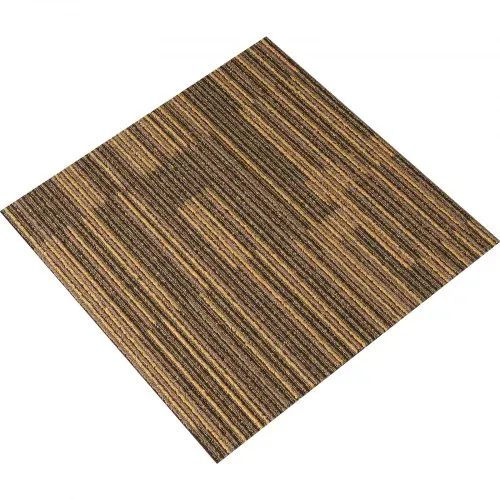VEVOR Teppichfliesen, 500 x 500 mm, Teppichboden mit angebrachter Polsterung, weich gepolsterte Teppichfliesen, einfache DIY-Installation für Schlafzimmer und Wohnzimmer (12 Stk., gemischtes Braun) – Bild 9