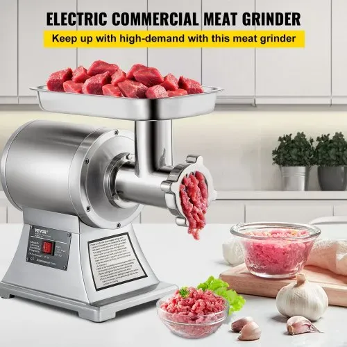 VEVOR Elektrischer Fleischwolf 850 W, Hackfleisch Maschine 150 kg pro Stunde, Elektrische Wurstmaschine 448 x 210 x 387 mm, Edelstahl Wurstmaschine 193 U/min, für Restaurant, Supermarkt, Metzgerei VEVOR Elektrischer Fleischwolf 850 W, Hackfleisch Maschine 150 kg pro Stunde, Elektrische Wurstmaschine 448 x 210 x 387 mm, Edelstahl Wurstmaschine 193 U/min, für Restaurant, Supermarkt, Metzgerei