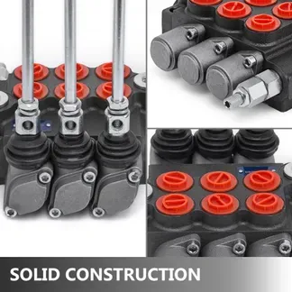 VEVOR 3 Bank Hydraulikventil Handhebelventil, 11GPM Hydraulic Directional Control Valve Adjustable,6,62 kg Hydraulische Ventil, Handhebelventil Hydraulik-Steuergerät, für Landwirtschaft Baumaschinen VEVOR 3 Bank Hydraulikventil Handhebelventil, 11GPM Hydraulic Directional Control Valve Adjustable,6,62 kg Hydraulische Ventil, Handhebelventil Hydraulik-Steuergerät, für Landwirtschaft Baumaschinen