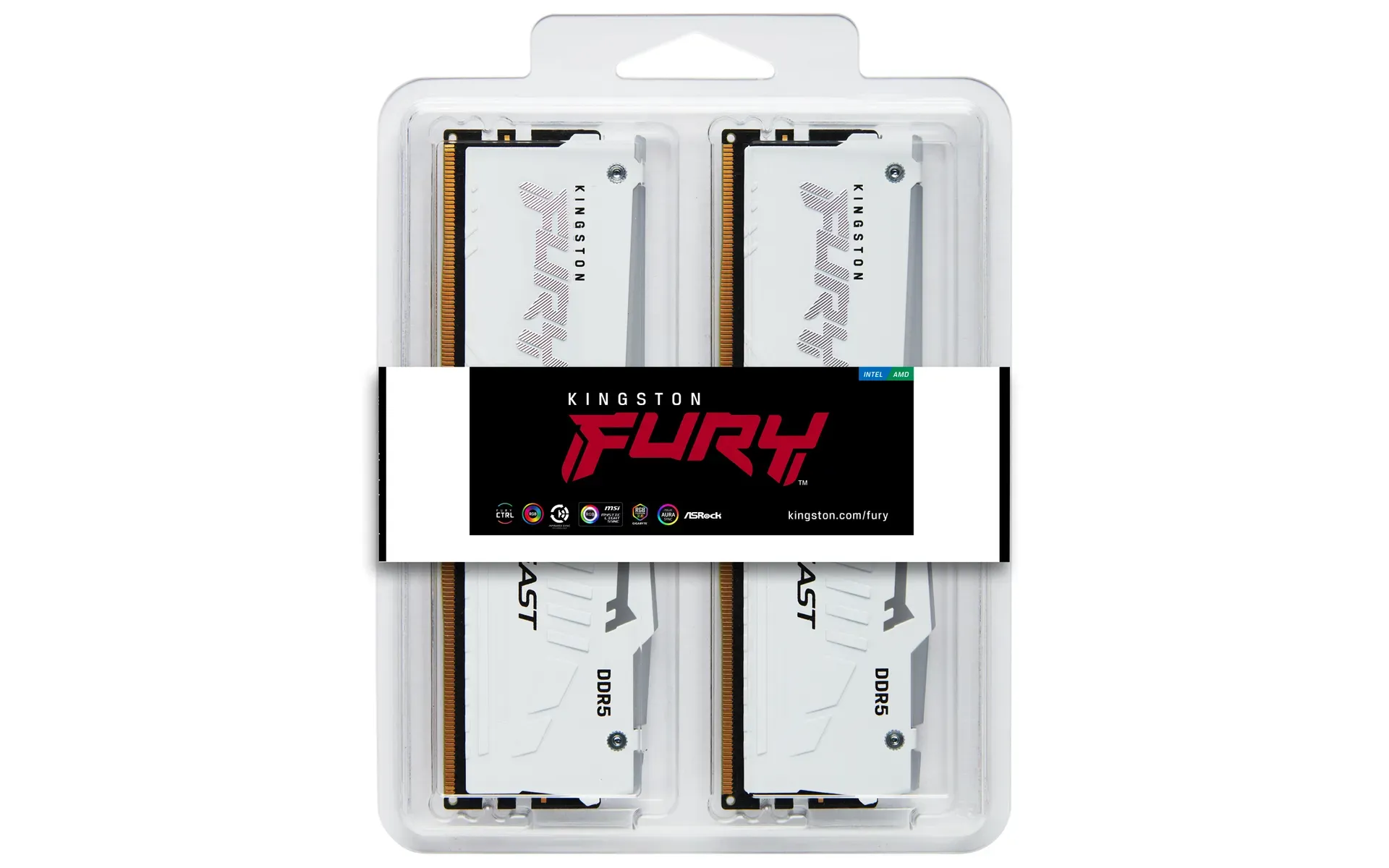 Kingston Technology FURY Beast 64 GB 6000 MT/s DDR5 CL36 DIMM (2er-Kit) White RGB EXPO – Bild 5
