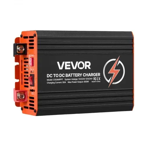VEVOR DC-DC Batterieladegerät mit MPPT 650 W 50 A, Ladebooster Dual-Eingang für Solarpanel/Lichtmaschine, Laden für LiFePO4-Bleiakkus, 12 V/24 V-12 V/24 V, für Wohnmobil Notstromversorgung zu Hause – Bild 8
