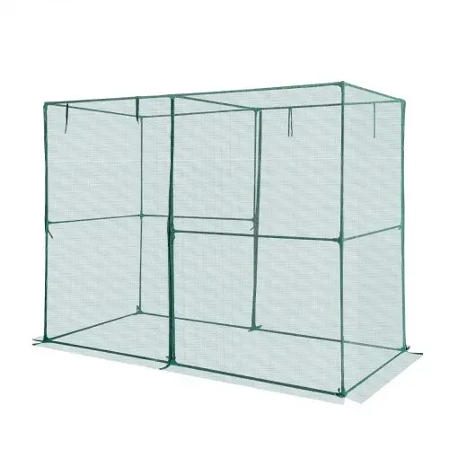 VEVOR Pflanzenschutzzelt, 2396x1200x1800 mm Pflanzenschutznetz, Tür mit Reißverschluss, Pflanzenkäfig für Hochbeete im Freien, Pflanzennetz Gewächshaus für Garten, Terrasse & Rasen – Bild 8