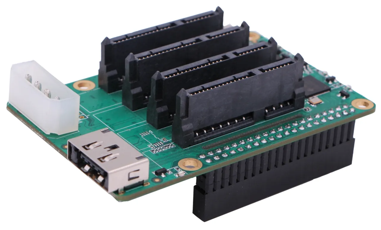 Rock Pi 4 SATA HAT Penta NAS Platine für Netzwerkspeicher – Bild 2