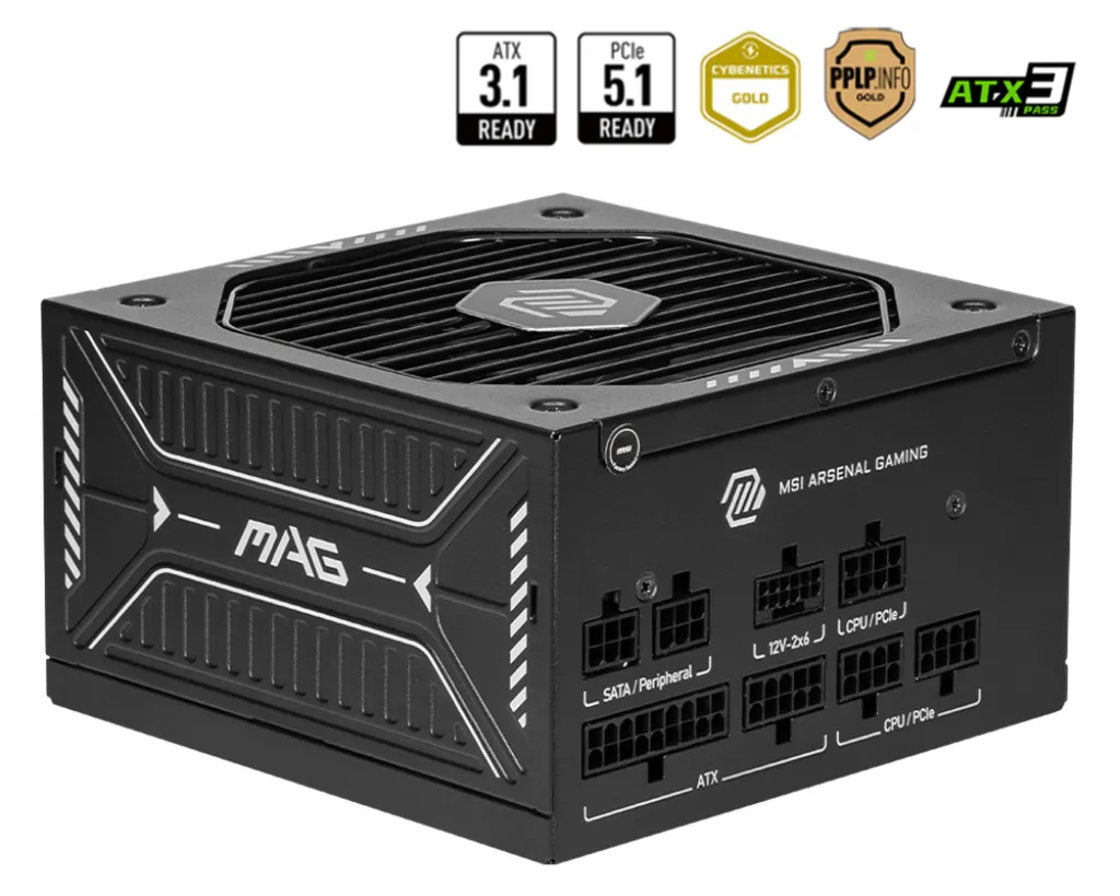 MSI MAG A650GLS PCIE5 Netzteil 650 W 24-pin ATX ATX Schwarz MSI MAG A650GLS PCIE5 Netzteil 650 W 24-pin ATX ATX Schwarz