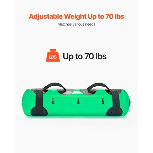 VEVOR Wassergewichte Aquabag Trainings-Powerbags, 31,75 kg verstellbares tragbare Fitnessgeräte für Stabilität und Ganzkörpertraining, für Gleichgewichtstraining, Fitnessstudio-Übungen, klar – Bild 3