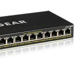 NETGEAR GS316PP Unmanaged Gigabit Ethernet (10/100/1000) Power over Ethernet (PoE) Schwarz NETGEAR GS316PP Unmanaged Gigabit Ethernet (10/100/1000) Power over Ethernet (PoE) Schwarz