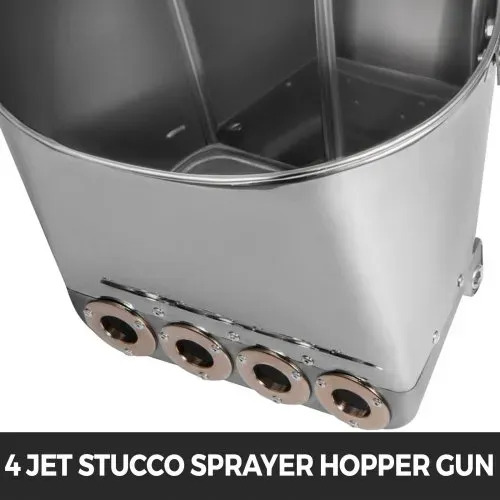 VEVOR Putzwerfer 4 Jet, 4,6 lb Berufswand Mörser Sprüher, Sprühpistole 35 x 20 x 25 cm, Silber Stuck-Sprühpistole 2,1 kg, für Wände Decken Zement Mörtel Sprühmaschine – Bild 2