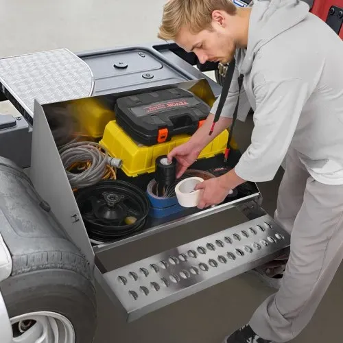 VEVOR Sattel-Trittkasten, 790x770x485 mm, Werkzeugkasten aus Alu, Aufbewahrungsbox für den Einstieg in die Fahrerkabine mit stoßdämpfendem Riegel für Pritschenwagen, Kräne & Sattelschlepper – Bild 7