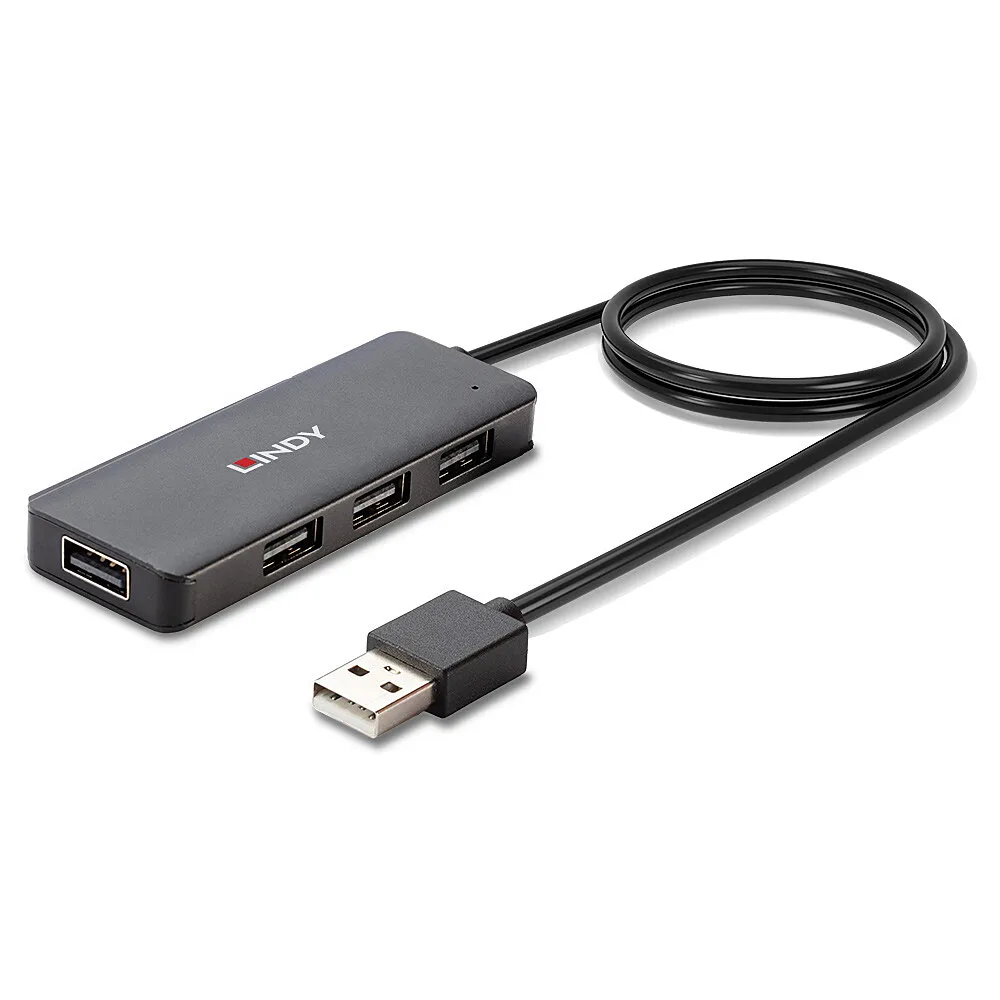 Lindy 42986 Schnittstellen-Hub USB 2.0 480 Mbit/s Schwarz – Bild 5