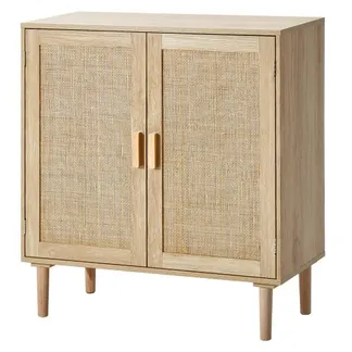 VEVOR Rattanschrank Rattankommode Aufbewahrungsschrank mit 2 magnetischen Türen & verstellbaren Regalen & Griffen, Sideboard-Buffetschrank für Flur Eingangsbereich Wohnzimmer Küche Flur VEVOR Rattanschrank Rattankommode Aufbewahrungsschrank mit 2 magnetischen Türen & verstellbaren Regalen & Griffen, Sideboard-Buffetschrank für Flur Eingangsbereich Wohnzimmer Küche Flur