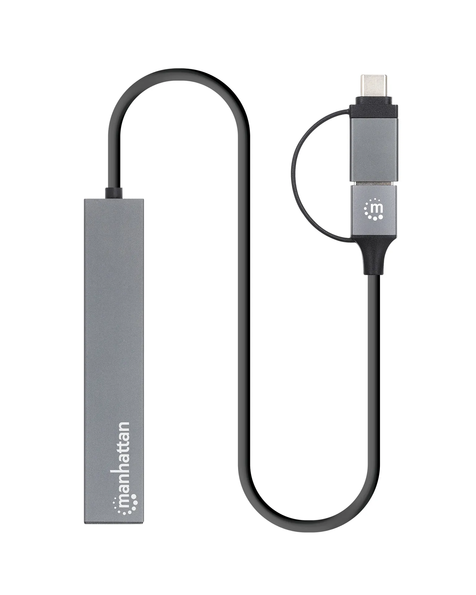 Manhattan 181006 Schnittstellen-Hub USB 3.2 Gen 1 (3.1 Gen 1) Type-A 5000 Mbit/s Grau – Bild 4