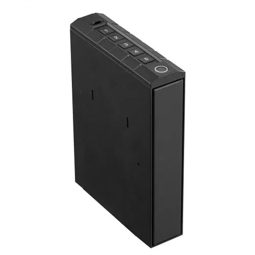 VEVOR Waffentresor Pistolentresor mit Fingerabdruck/Passwort(Fünfstellig)/Schlüssel, Waffensafe Waffenkofferbox mit Beleuchtung für 1 Pistole & Magazin, 23 x 7 x 32 cm Waffenbox für Nachttisch – Bild 10