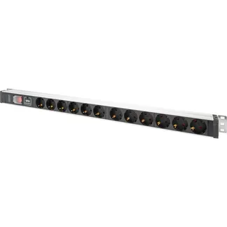 Steckdosenleiste PDU mit Aluminiumprofil, 12-fach Steckdosenleiste PDU mit Aluminiumprofil, 12-fach