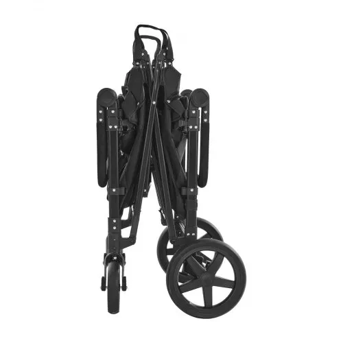 VEVOR 4-Sitzer-Kinderwagen, faltbarer Push-Pull-Kinderbuggy mit verstellbarem Griff, 5-Punkt-Sicherheitsgurt & abnehmbarem Verdeck, Bollerwagen für Camping, Schwarz (150 kg Tragkraft) – Bild 8