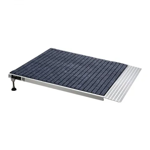VEVOR Schwellenrampe 915x915mm, 317,5kg Belastbare Rollstuhlrampe mit Verstellbarer Höhe, Rutschfeste Auffahrschiene aus Alu, Stabile Auffahrrampe für Rollstuhl Scooter Türschwelle Bordsteine Treppen – Bild 9