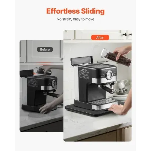 VEVOR Gleitbrett, 26,7x33 cm, Brett mit Gummirädern & hohlem Griff, einfach zu reinigen, Slider-Brett, Geräte-Rollbrett, leicht bewegliche Unterlage für Kaffeemaschine, Küchenmaschine, Schwarz – Bild 5