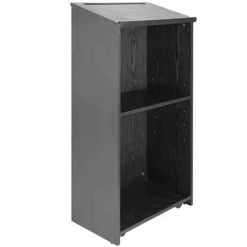 VEVOR Stehpult Rednerpult 600 x 360 x 1200 mm, Podium-Ständer mit Breiter Lesefläche und Aufbewahrungsregal, Stehschreibtisch für Kirche, Büro, Schule, Schwarzes Podium 30 kg Tragfähigkeit Schwarz – Bild 8