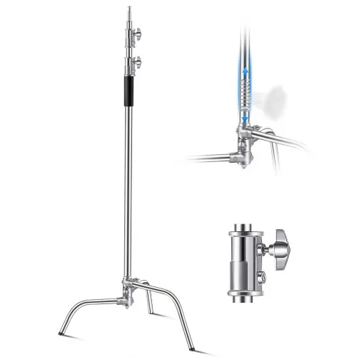 VEVOR C-Stand Lampentständer, max. Höhe 330 cm, Foto-Lichtstativ aus Edelstahl mit einstellbarer Höhe von 1463 bis 2987 mm, 20 kg Tragkraft für Studio-Softbox, Monolight, Reflektor VEVOR C-Stand Lampentständer, max. Höhe 330 cm, Foto-Lichtstativ aus Edelstahl mit einstellbarer Höhe von 1463 bis 2987 mm, 20 kg Tragkraft für Studio-Softbox, Monolight, Reflektor