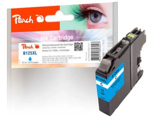 Peach Tintenpatrone cyan XL, kompatibel zu Brother LC-125XL Peach Tintenpatrone cyan XL, kompatibel zu Brother LC-125XL