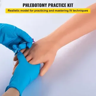 VEVOR Phlebotomie-Kit, IV Übungsarm 12 Stk. Phlebotomie-Arm-Praxis-Kit 40-70 cm Standhöhe, Trainingsarm für Intravenöse Injektion Inkl. IV-Ständer, Blutlanzette, Schlauch-/Venenanschluss, Aderpresse VEVOR Phlebotomie-Kit, IV Übungsarm 12 Stk. Phlebotomie-Arm-Praxis-Kit 40-70 cm Standhöhe, Trainingsarm für Intravenöse Injektion Inkl. IV-Ständer, Blutlanzette, Schlauch-/Venenanschluss, Aderpresse