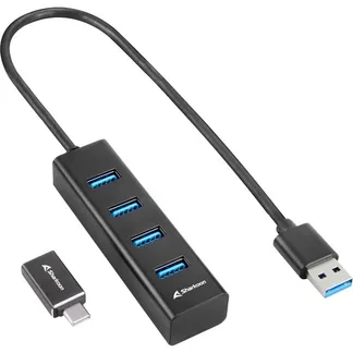 4-Port USB 3.2 Gen 1 Aluminium Hub, USB-Hub 4-Port USB 3.2 Gen 1 Aluminium Hub, USB-Hub
