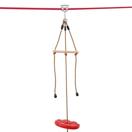 VEVOR Zipline-Set für Kinder & Erwachsene, 20 m Zipline-Sets bis zu 150 kg, Seilrutschen für den Außenbereich im Hinterhof, Spielplatzunterhaltung mit Zipline, Nylon-Sicherheitsgurt & Zubehörsatz – Bild 10