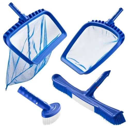VEVOR Reinigungsset für Pools inkl. 2 abnehmbaren Bürstenköpfen (51/14 cm) & 2 Pool-Skimmernetzen, Reinigungswerkzeugset für eingebaute/oberirdische Pools für Blätter, feines Netz, keine Stangen VEVOR Reinigungsset für Pools inkl. 2 abnehmbaren Bürstenköpfen (51/14 cm) & 2 Pool-Skimmernetzen, Reinigungswerkzeugset für eingebaute/oberirdische Pools für Blätter, feines Netz, keine Stangen