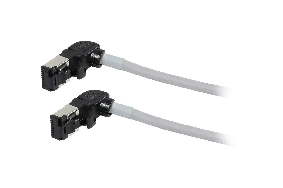 Patchkabel RJ45, CAT6A 500Mhz, 3m, grau, S/FTP, slimline rund d=4,5mm, TPE/LSZH(Superflex), AWG28, mit CAT7 Rohk., drehbarer Stecker, Synergy21 – Bild 4