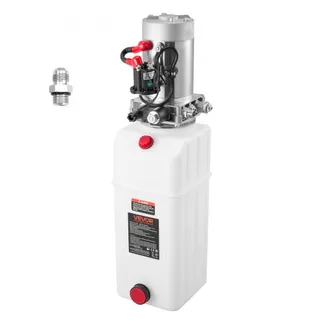 VEVOR 8 Qt Hydraulikaggregat einfachwirkende Kippanhängerpumpe, maximaler Öffnungsdruck 22 MPa und Fördermenge 3,4 L/min, 12 V DC Hydraulikpumpe mit Metallbehälter für Kippanhänger Weiß VEVOR 8 Qt Hydraulikaggregat einfachwirkende Kippanhängerpumpe, maximaler Öffnungsdruck 22 MPa und Fördermenge 3,4 L/min, 12 V DC Hydraulikpumpe mit Metallbehälter für Kippanhänger Weiß