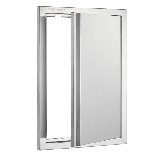 VEVOR Grillzugangstür, 432 x 610 mm, Einzelne Außenküchentür, Flächenbündig Montierte Edelstahltür, Vertikale Wandtür mit Versenkbarem Griff, für Grillinsel, Grillstation, Außenschrank – Bild 8