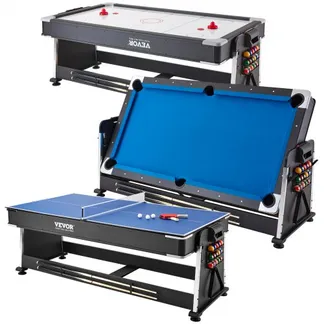 VEVOR 3 in 1 Multispieltisch mit Drehgelenk und Airhockey, Tischtennis, Hockeytisch für Spielzimmer, Familienheim, Arcade-Gaming-Set, sämtliches Zubehör für jedes Spiel enthalten VEVOR 3 in 1 Multispieltisch mit Drehgelenk und Airhockey, Tischtennis, Hockeytisch für Spielzimmer, Familienheim, Arcade-Gaming-Set, sämtliches Zubehör für jedes Spiel enthalten
