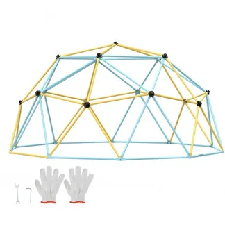 VEVOR Kletterkuppel, 3,66 m geometrisches Kuppel-Kletterspielzentrum für Kinder von 3 bis 10 Jahren, Klettergerüst 340 kg Tragfähigkeit, mit Klettergriff, Outdoor-Spielgerät Garten Hinterhof VEVOR Kletterkuppel, 3,66 m geometrisches Kuppel-Kletterspielzentrum für Kinder von 3 bis 10 Jahren, Klettergerüst 340 kg Tragfähigkeit, mit Klettergriff, Outdoor-Spielgerät Garten Hinterhof