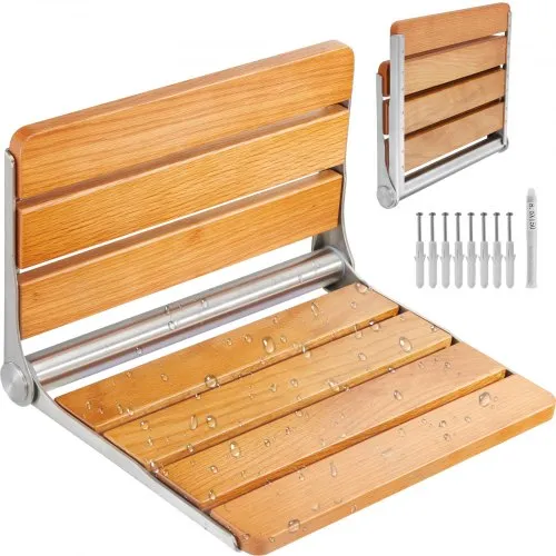 VEVOR Klappbarer Duschsitz aus Eiche, hochklappbare Duschbank mit 200 kg Tragkraft, platzsparender herunterklappbarer Duschstuhl für die häusliche Pflege, für Senioren, Schwangere, Kinder VEVOR Klappbarer Duschsitz aus Eiche, hochklappbare Duschbank mit 200 kg Tragkraft, platzsparender herunterklappbarer Duschstuhl für die häusliche Pflege, für Senioren, Schwangere, Kinder