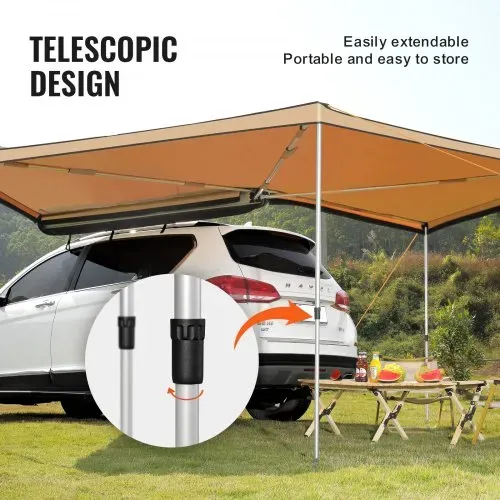 VEVOR Vehicle Awning 270 Degree 2,5 m Height Retractable Car Side Awning UV50+ – Bild 3