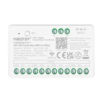 MiBoxer SPIW5-4 LED Pixel LED Controller SPI-Serie 5 in 1 SPI (2.4GHz+Wifi) 4 Kanäle MiBoxer SPIW5-4 LED Pixel LED Controller SPI-Serie 5 in 1 SPI (2.4GHz+Wifi) 4 Kanäle