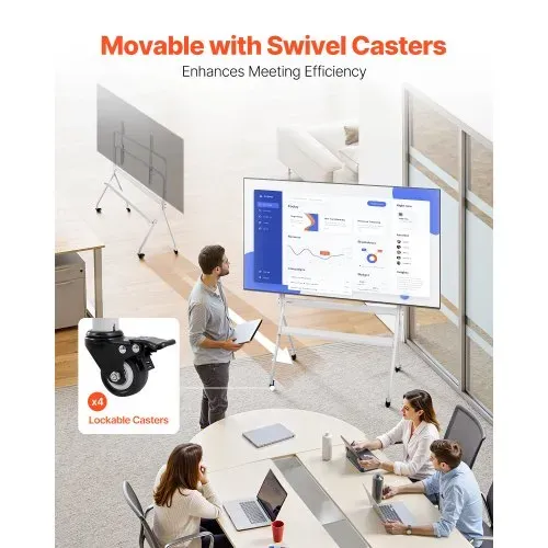 VEVOR TV-Ständer rollbarer TV-Wagen für 889–2540 mm Fernseher Fernsehständer TV Standfuß bis zu 90 kg, TV Bodenständer mit Regal (Max. VESA 800 x 600 mm) für Wohnzimmer Schlafzimmer Büro – Bild 2