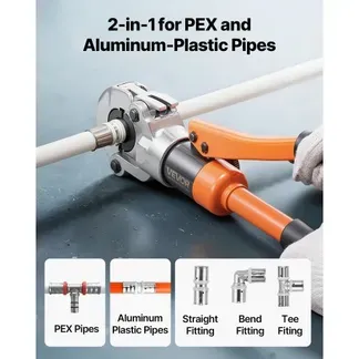 VEVOR Presszange Hydraulik, Crimpzange für PEX- & Aluminium-Kunststoff-Rohre, Rohrpresszange mit U16 U20 U25 U32 Backen & Tragekoffer, Presswerkzeug-Set für Sanitärreparaturen & -installationen VEVOR Presszange Hydraulik, Crimpzange für PEX- & Aluminium-Kunststoff-Rohre, Rohrpresszange mit U16 U20 U25 U32 Backen & Tragekoffer, Presswerkzeug-Set für Sanitärreparaturen & -installationen